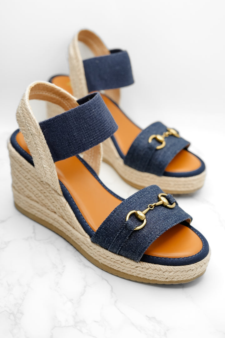 MIA Textured Espadrille Platform Wedge Sandal