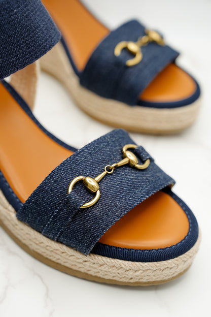 MIA Textured Espadrille Platform Wedge Sandal