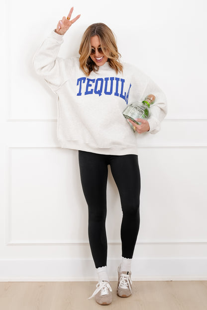 Long Sleeve Reversible "Tequila/Hungover" Graphic Sweatshirt