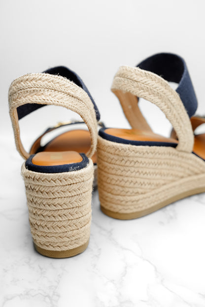 MIA Textured Espadrille Platform Wedge Sandal