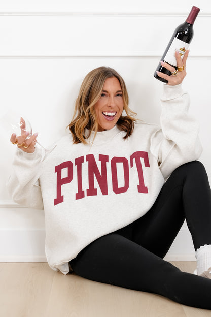 Long Sleeve Reversible "Pinot/Hungover" Graphic Sweatshirt