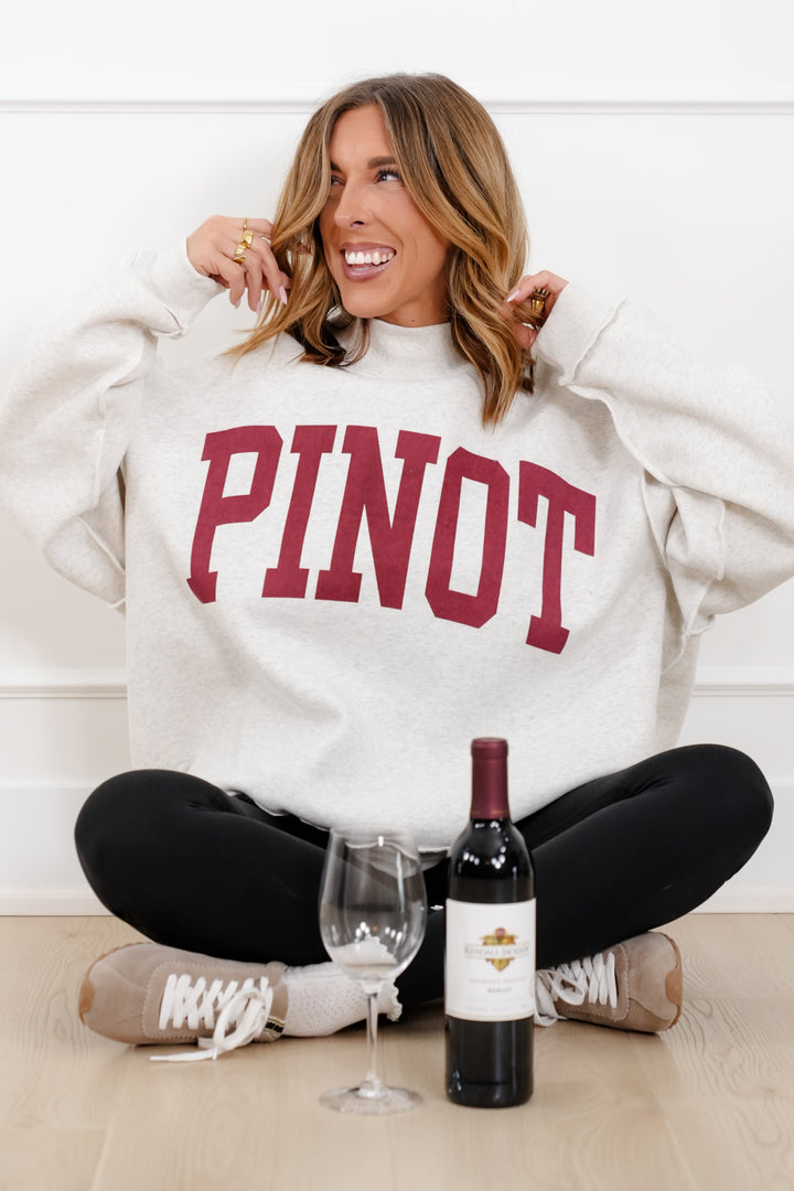 Long Sleeve Reversible "Pinot/Hungover" Graphic Sweatshirt