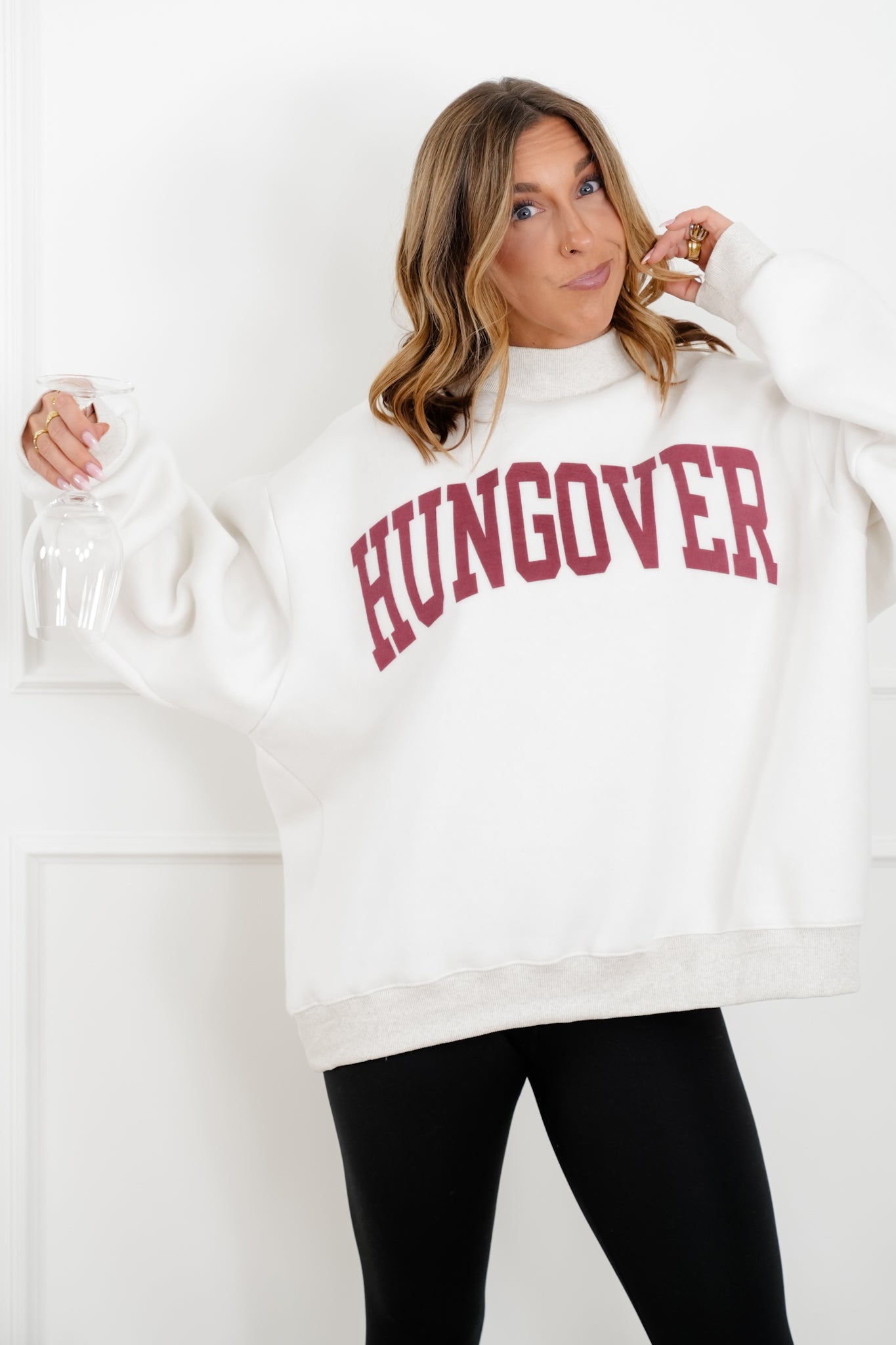 Long Sleeve Reversible "Pinot/Hungover" Graphic Sweatshirt