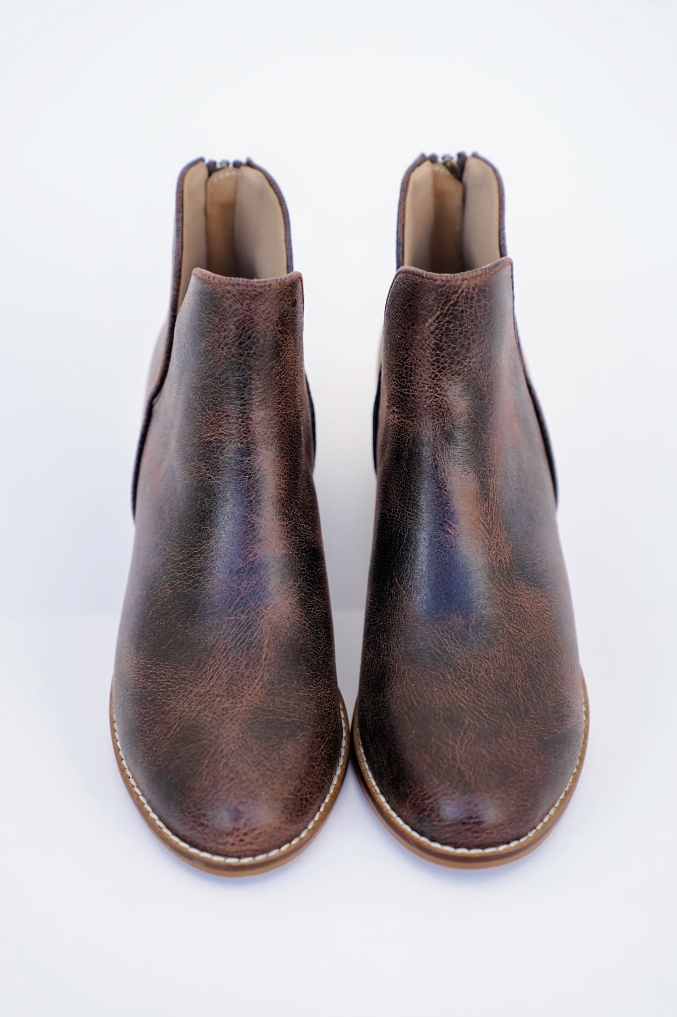 Corky's "Vanish" Western Ankle Slip On Booties with Stacked Heel