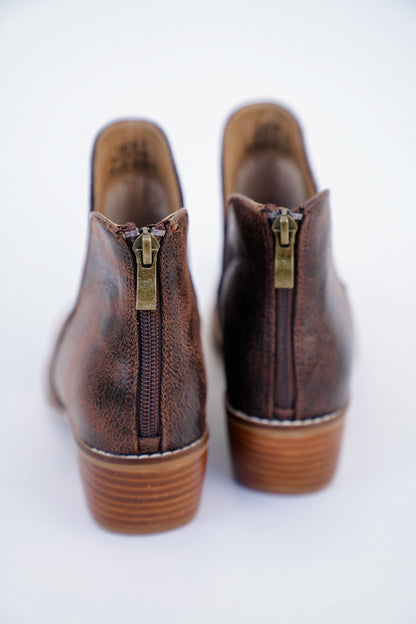Corky's "Vanish" Western Ankle Slip On Booties with Stacked Heel