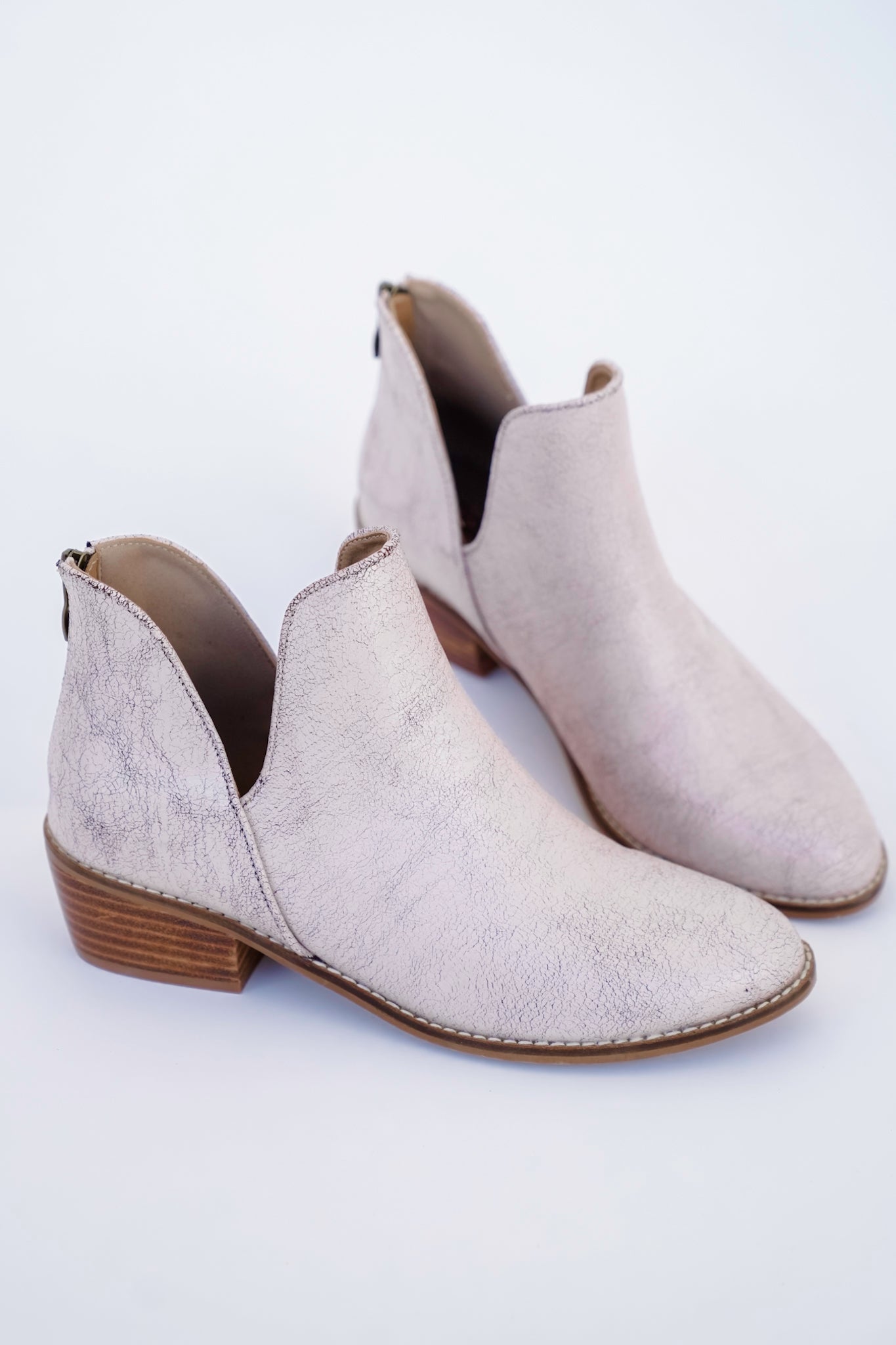 Corky's "Vanish" Western Ankle Slip On Booties with Stacked Heel