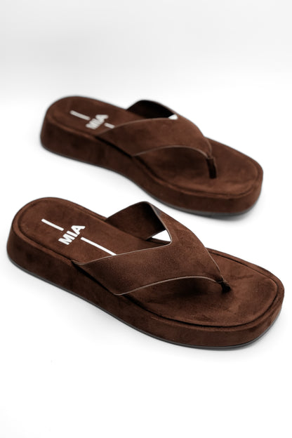 MIA Vegan Leather Thong Platform Slide
