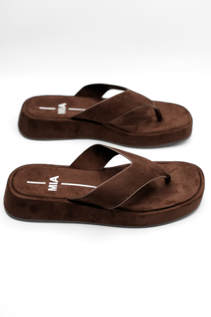 MIA Vegan Leather Thong Platform Slide
