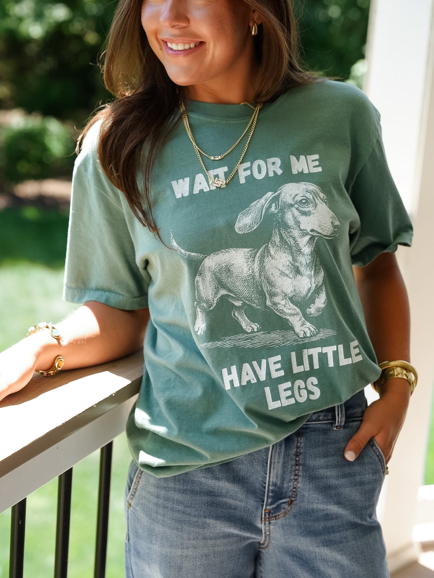 Plus/Reg Short Sleeve "Wait For Me..." Graphic Tee