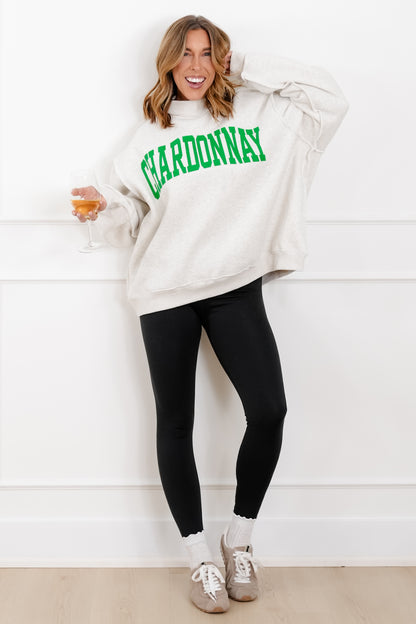 Long Sleeve Reversible "Chardonnay/Hungover" Graphic Sweatshirt