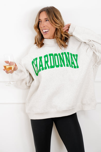 Long Sleeve Reversible "Chardonnay/Hungover" Graphic Sweatshirt