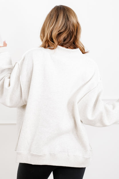 Long Sleeve Reversible "Chardonnay/Hungover" Graphic Sweatshirt