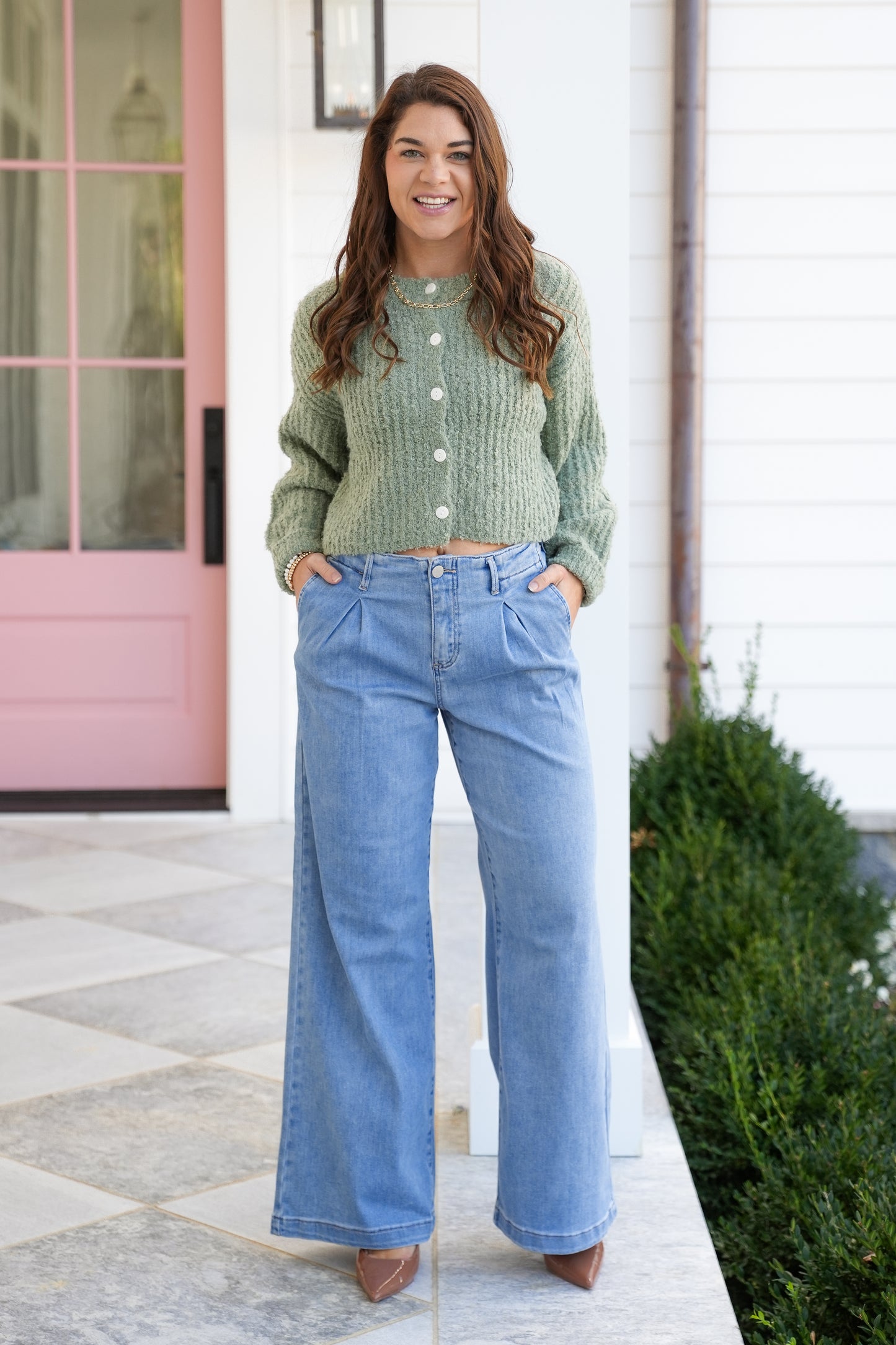 Long Sleeve Button Down Cardigan Sweater