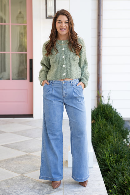 Long Sleeve Button Down Cardigan Sweater