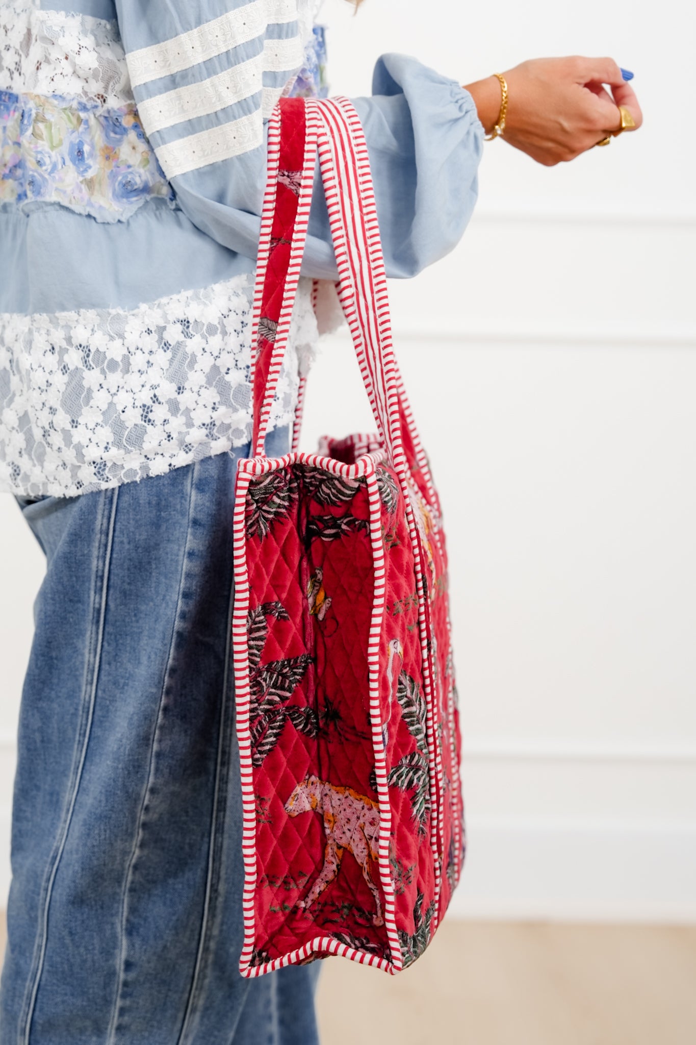 POL Quilted Large Everyday Tote Bag