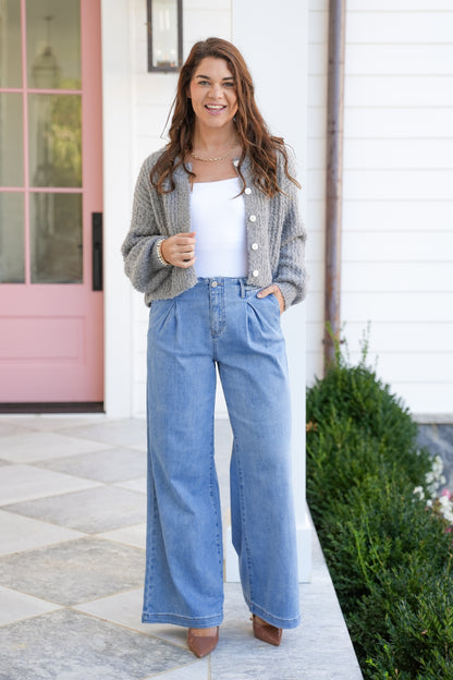 Long Sleeve Button Down Cardigan Sweater