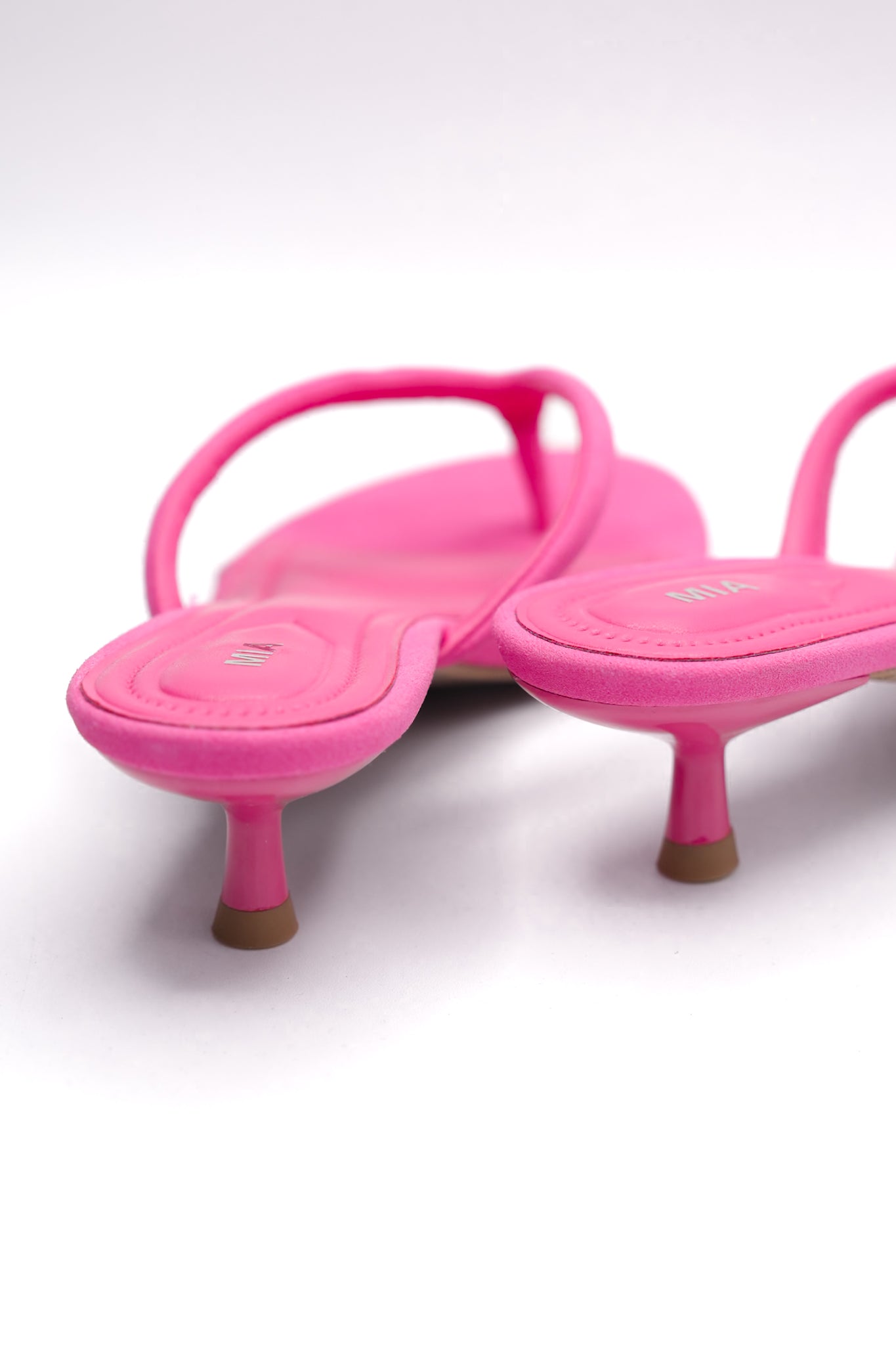 MIA Minimal Thong Kitten Heel Sandal with Slim Strap Design