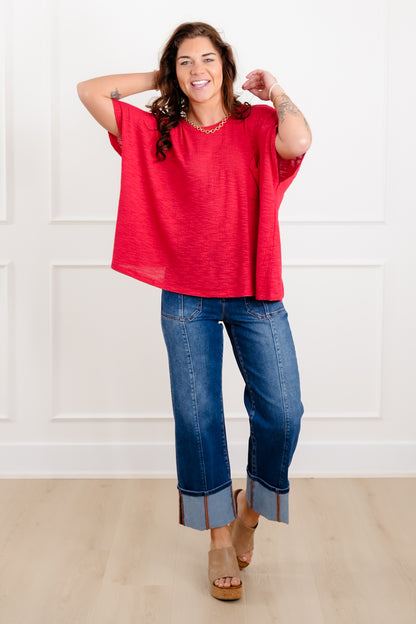 Door Buster! Zenana Oversized Slub Hacci Top with Pocket