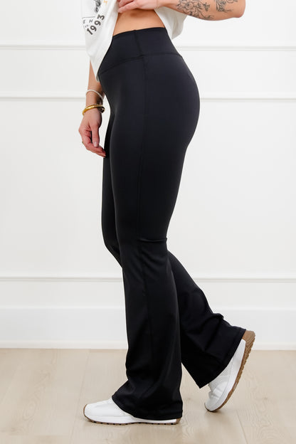 Solid Color Bootcut Butt-Lifting Yoga Pants