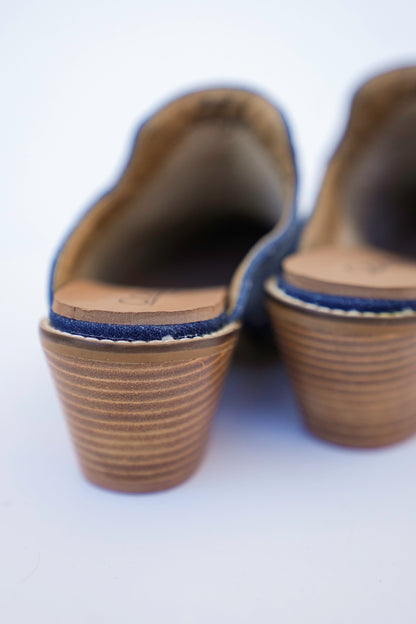Corky's "Tex Mex" Rhinestone Chunky Heeled Western Mule