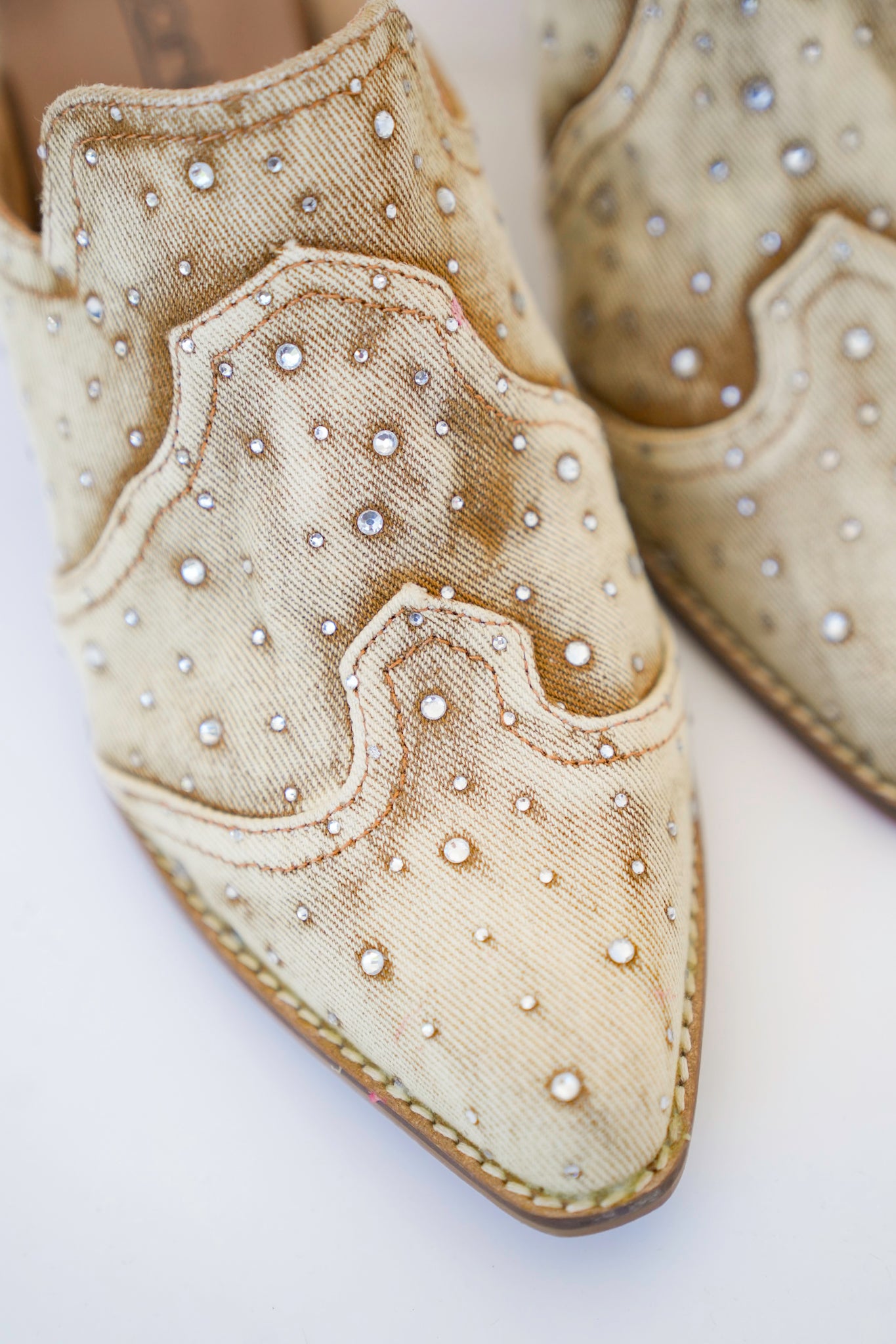 Corky's "Tex Mex" Rhinestone Chunky Heeled Western Mule