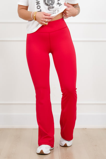 Solid Color Bootcut Butt-Lifting Yoga Pants