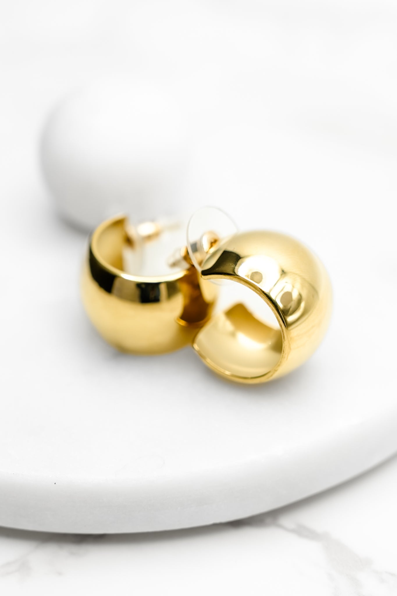 Treasure Jewels Luxe Dome Hoops