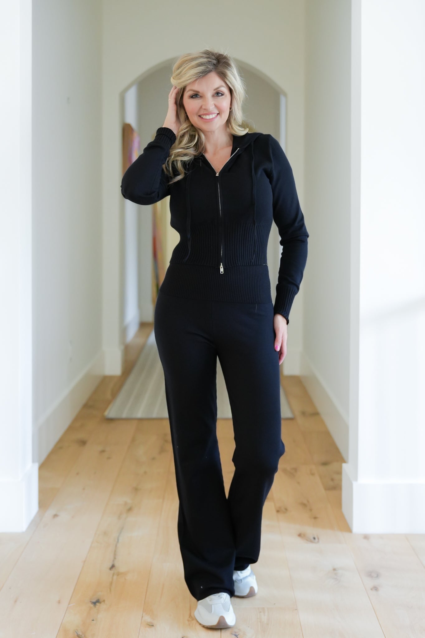 Long Sleeve Zip Up Hoodie and Pants Set