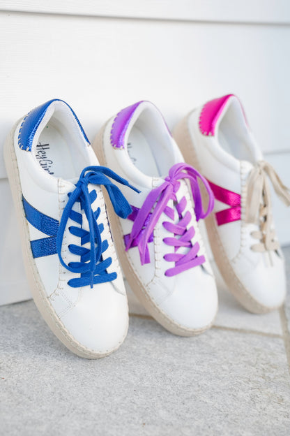 Corky's "Friend Zone" Metallic Side Stripes Lace Up Sneaker