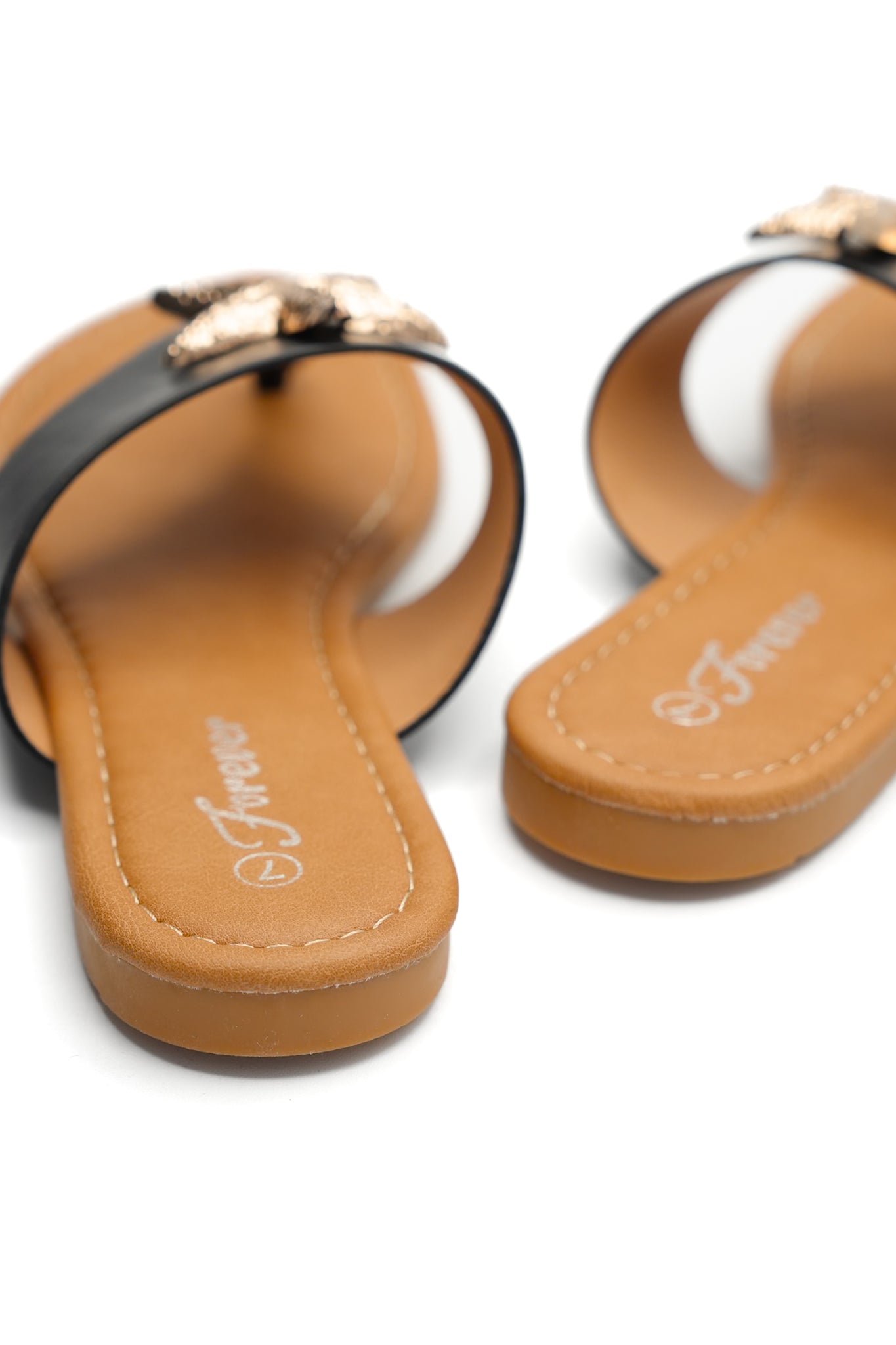 Woven Vegan Leather Starfish Accent Thong Sandal