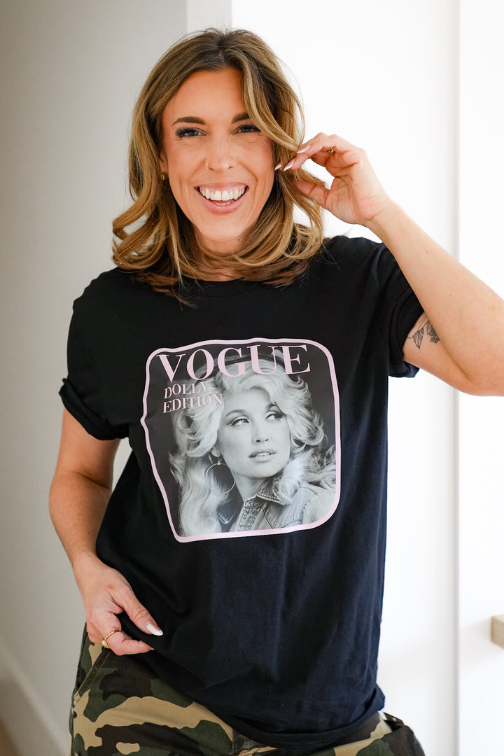 Plus/Reg Short Sleeve "Vogue Dolly Edition" Graphic Tee