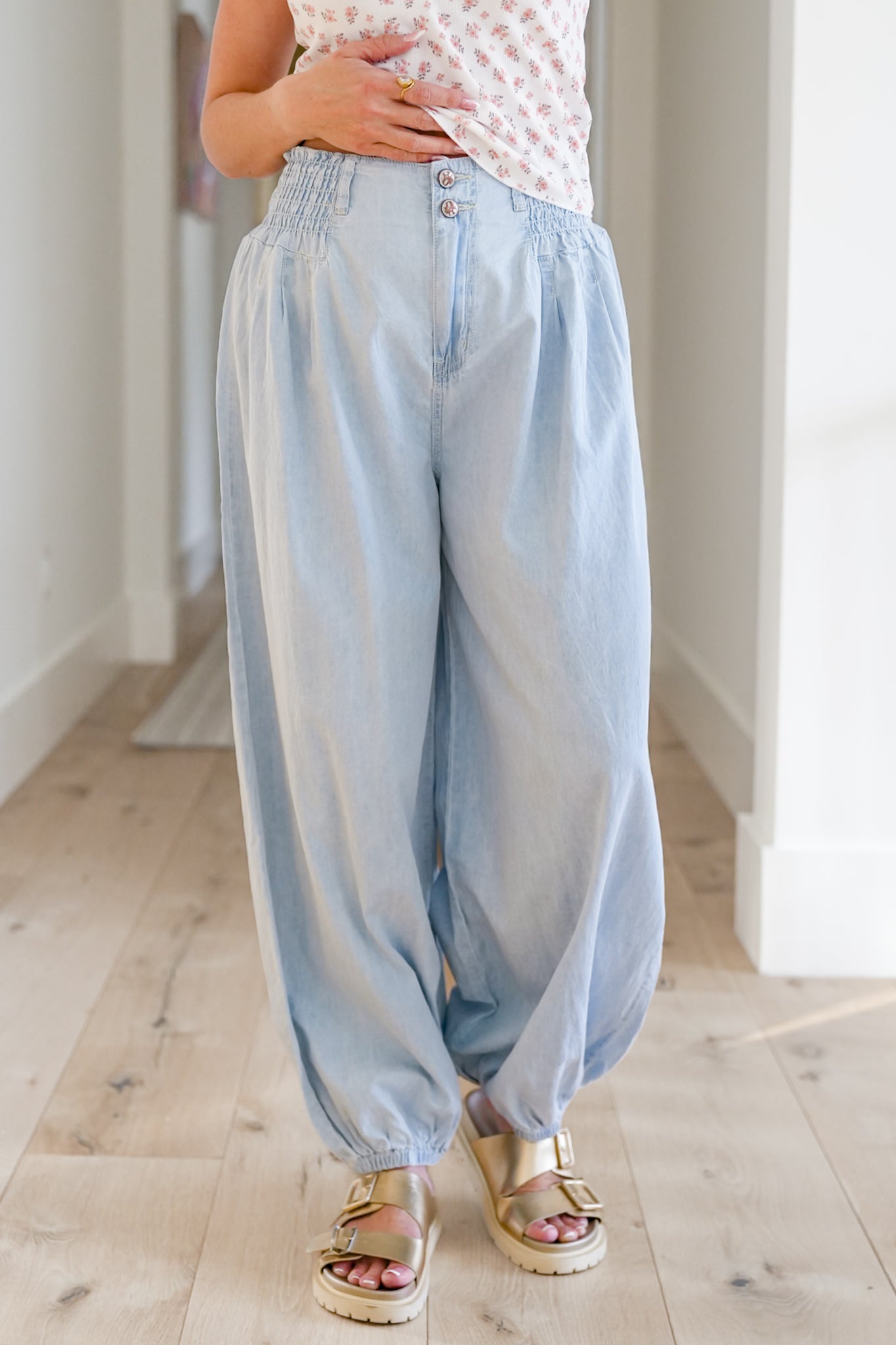 POL Light Wash Joggers Pants