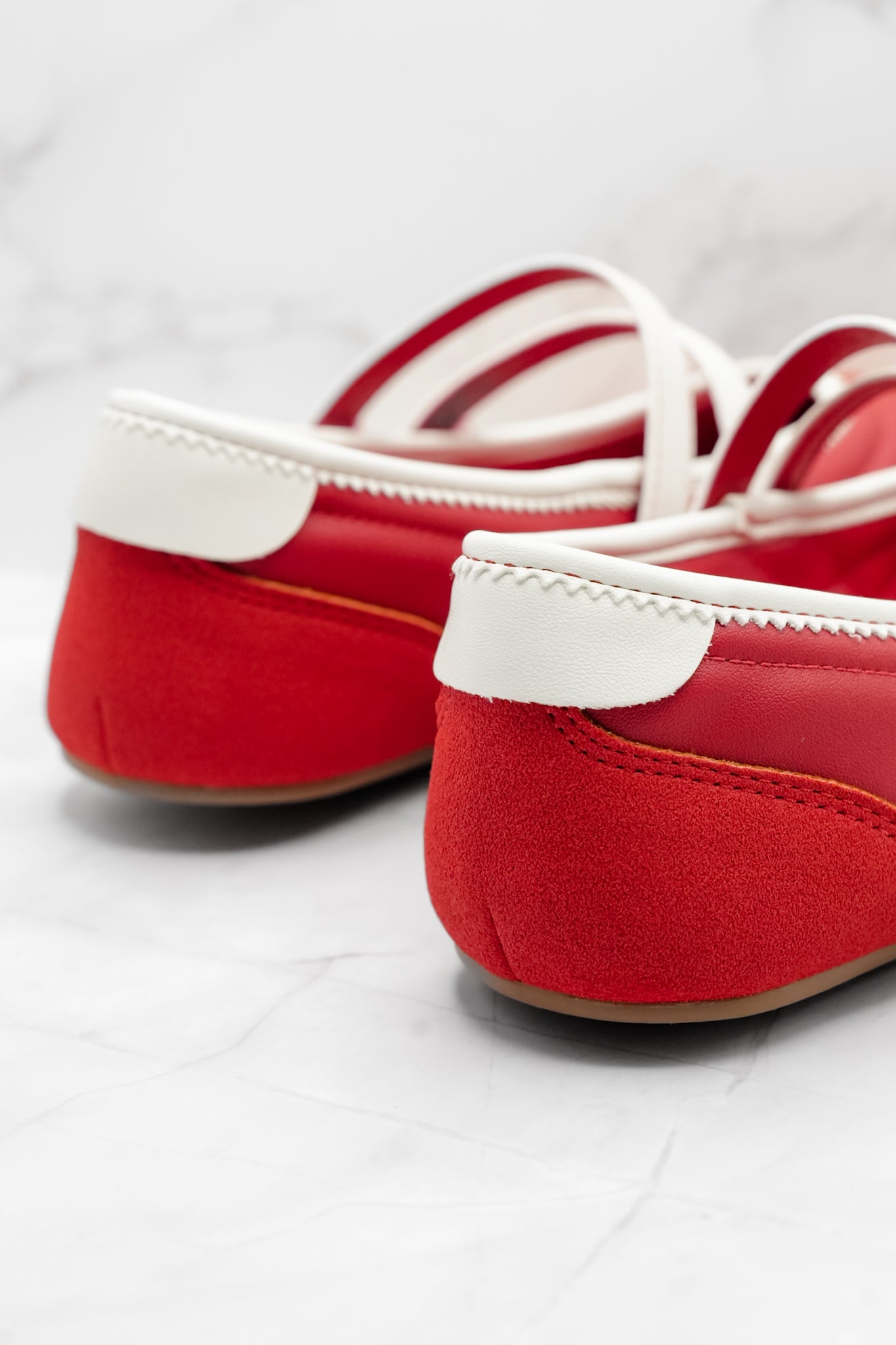 Shu Shop Mary Jane Flat with White Accents
