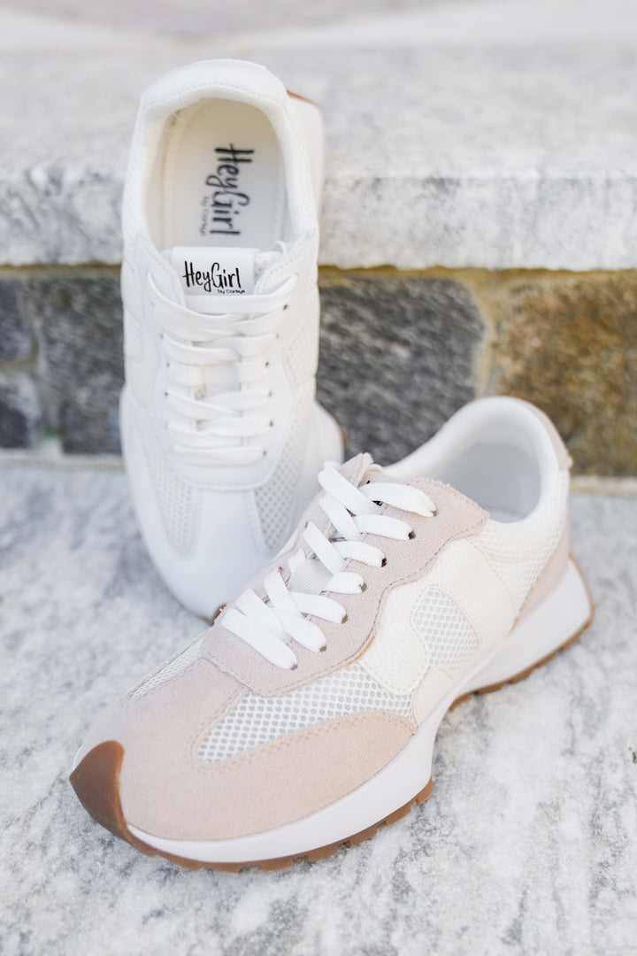 Corky's "No Prob" Retro Mesh Vegan Suede Lace Up Sneaker