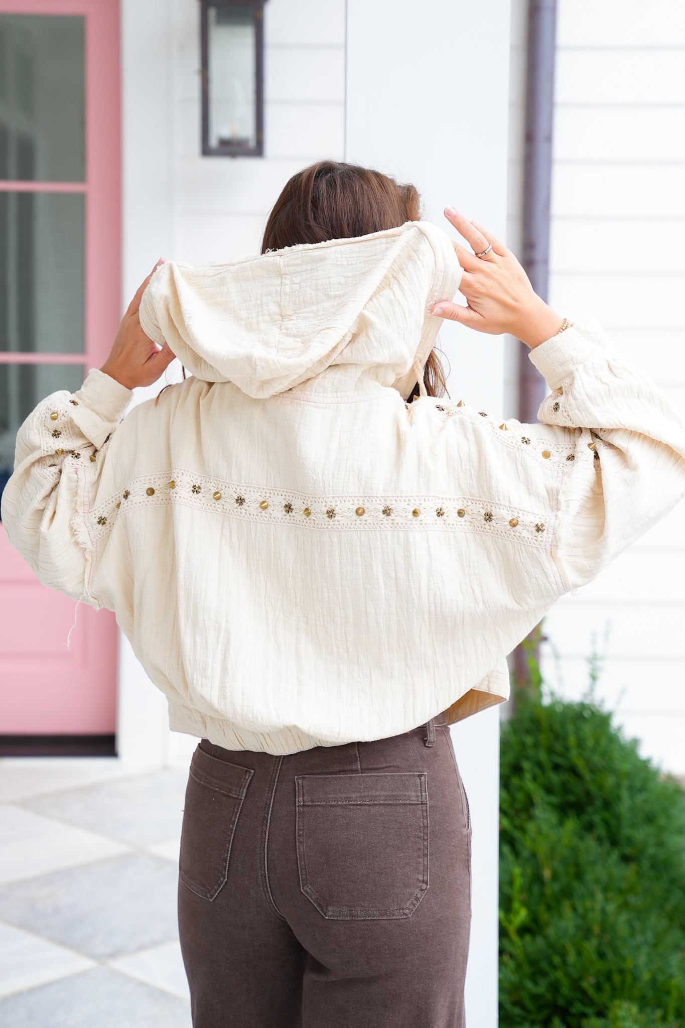 POL Long Sleeve Zip Up Hoodie Jacket