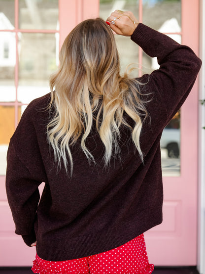 Long Sleeve Cockapoo Pullover Sweater - Freckled Poppy