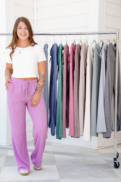 Door Busters! Zenana Drawstring Elastic Band Waist Wide Pants