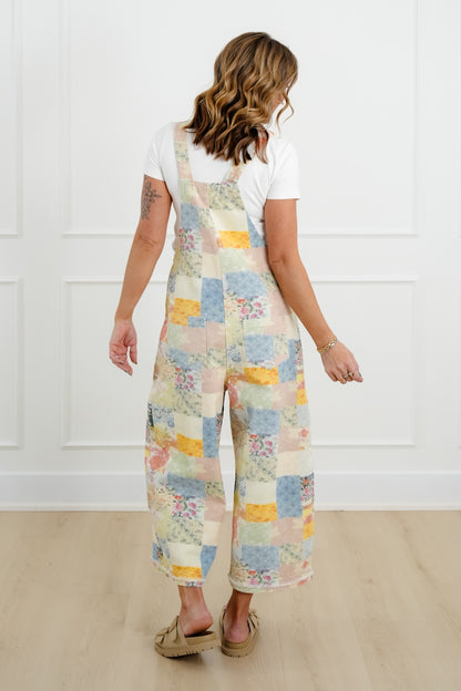 Plus/Reg Flower Patchwork Overall