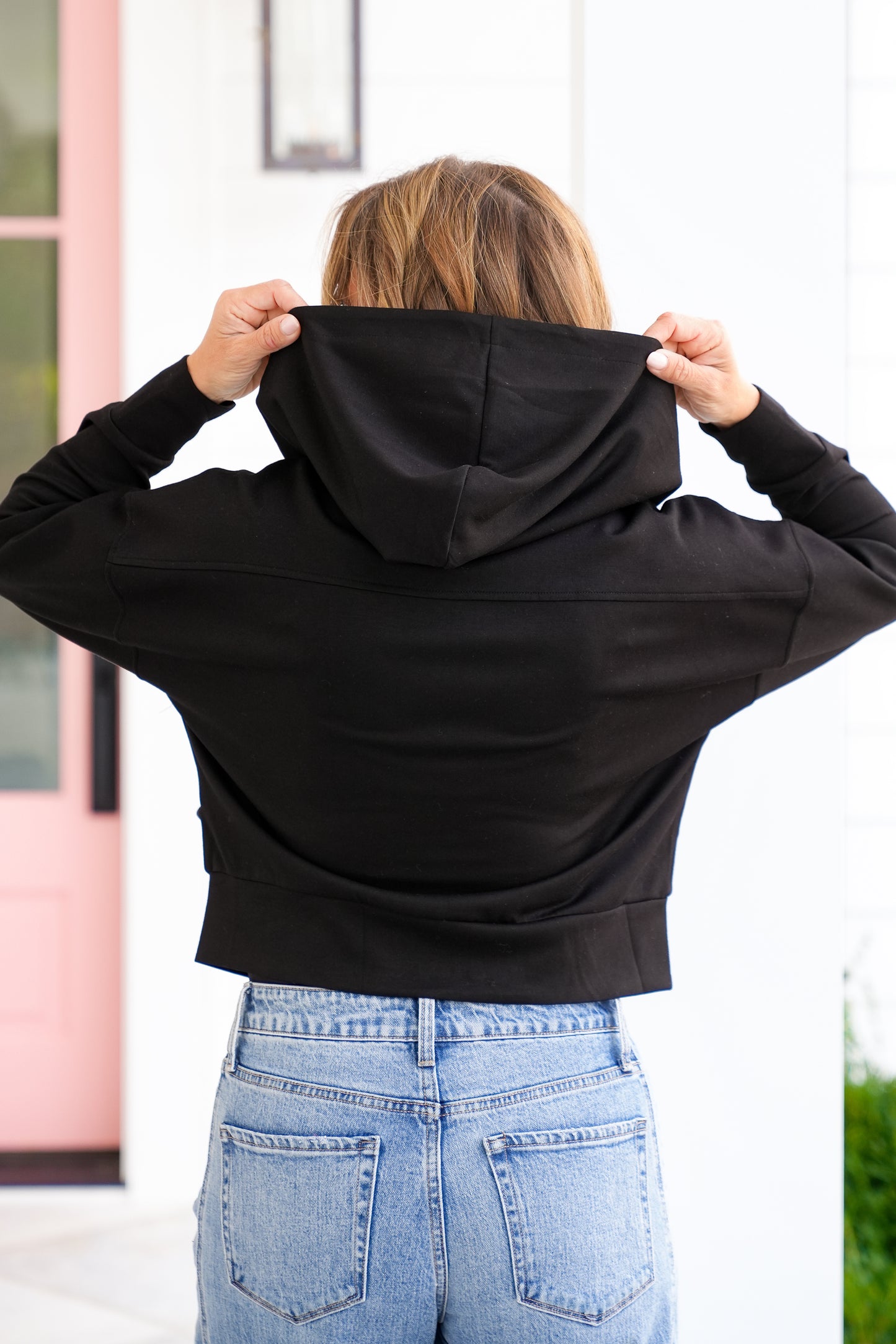 Plus/Reg Studded Long Sleeve Zip-Up Hooded Jacket