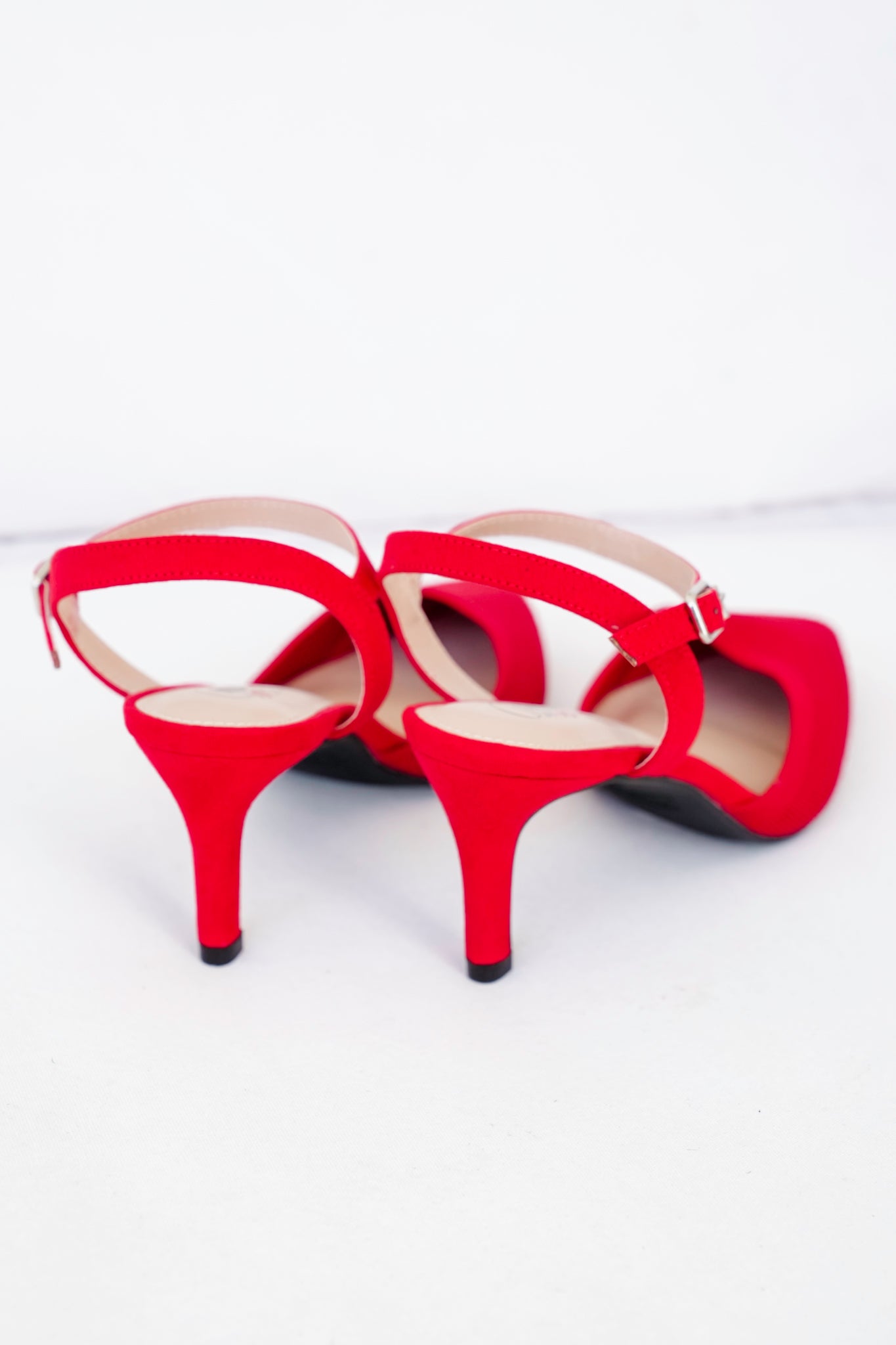 MIA Pointed Toe Knit Heel with Ankle Strap