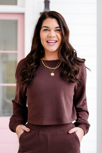 Knit Long Sleeve Pullover Top and Pants Set