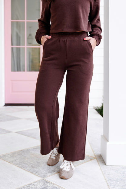 Knit Long Sleeve Pullover Top and Pants Set