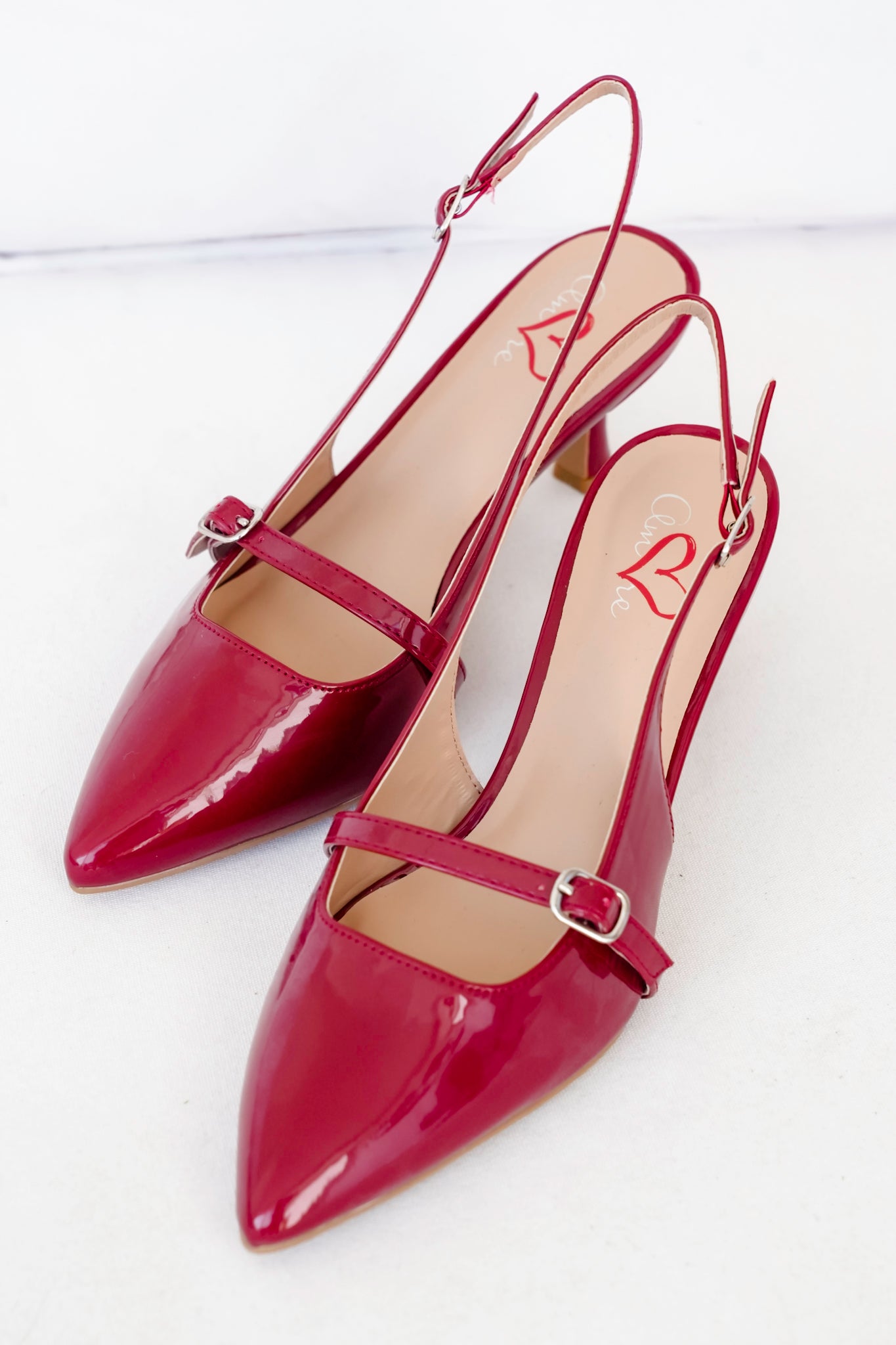 MIA Pointed Toe Slingback Heel with Buckle Strap