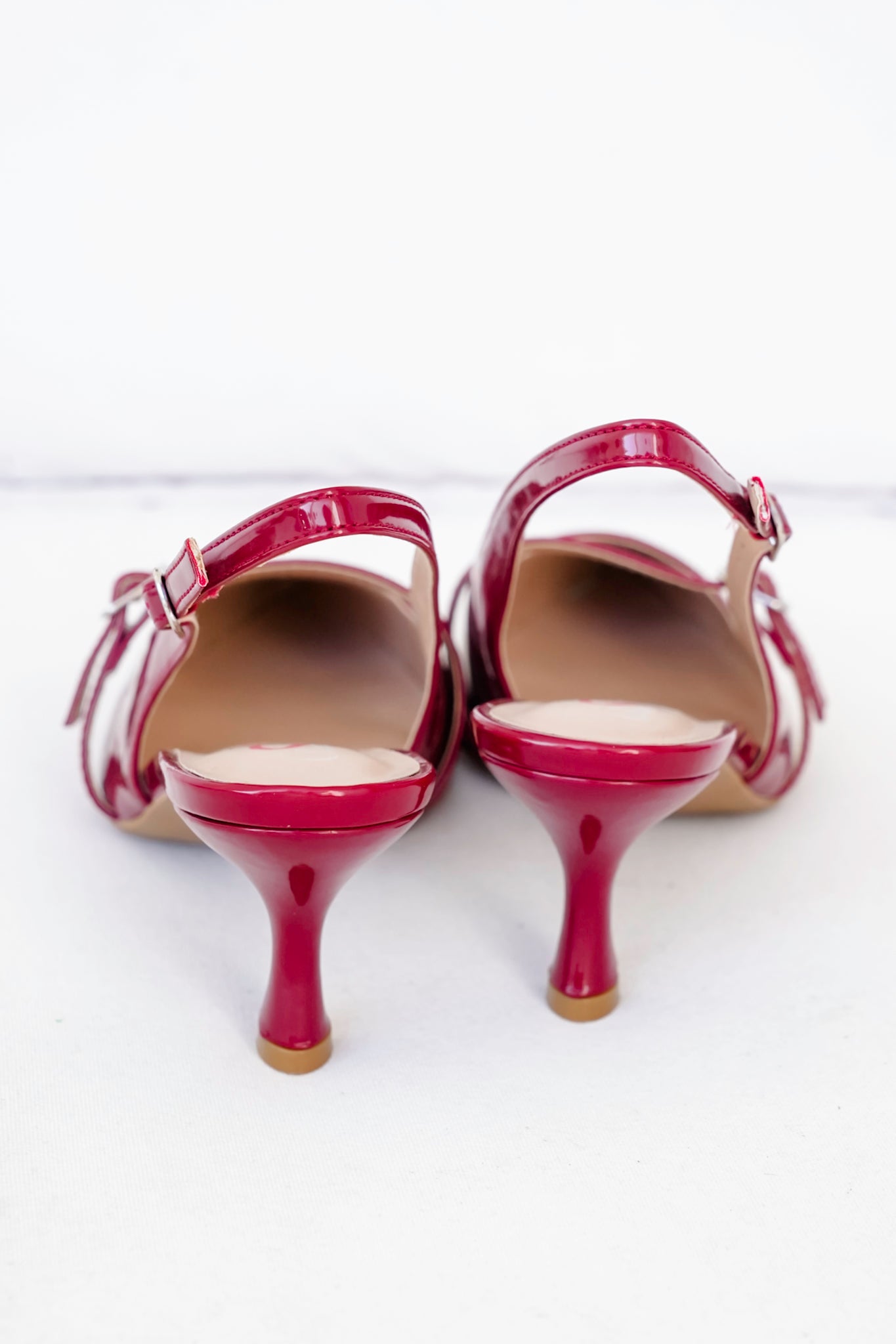 MIA Pointed Toe Slingback Heel with Buckle Strap