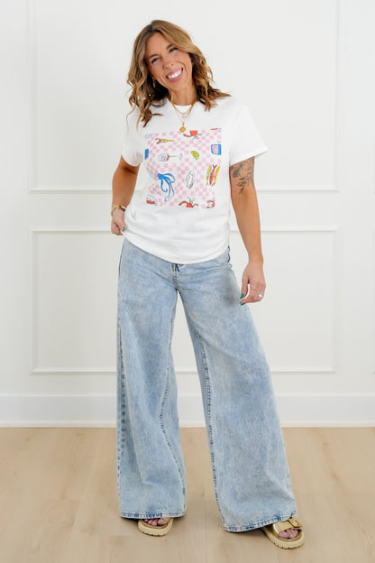 Plus/Reg Short Sleeve Seafood Graphic Tee