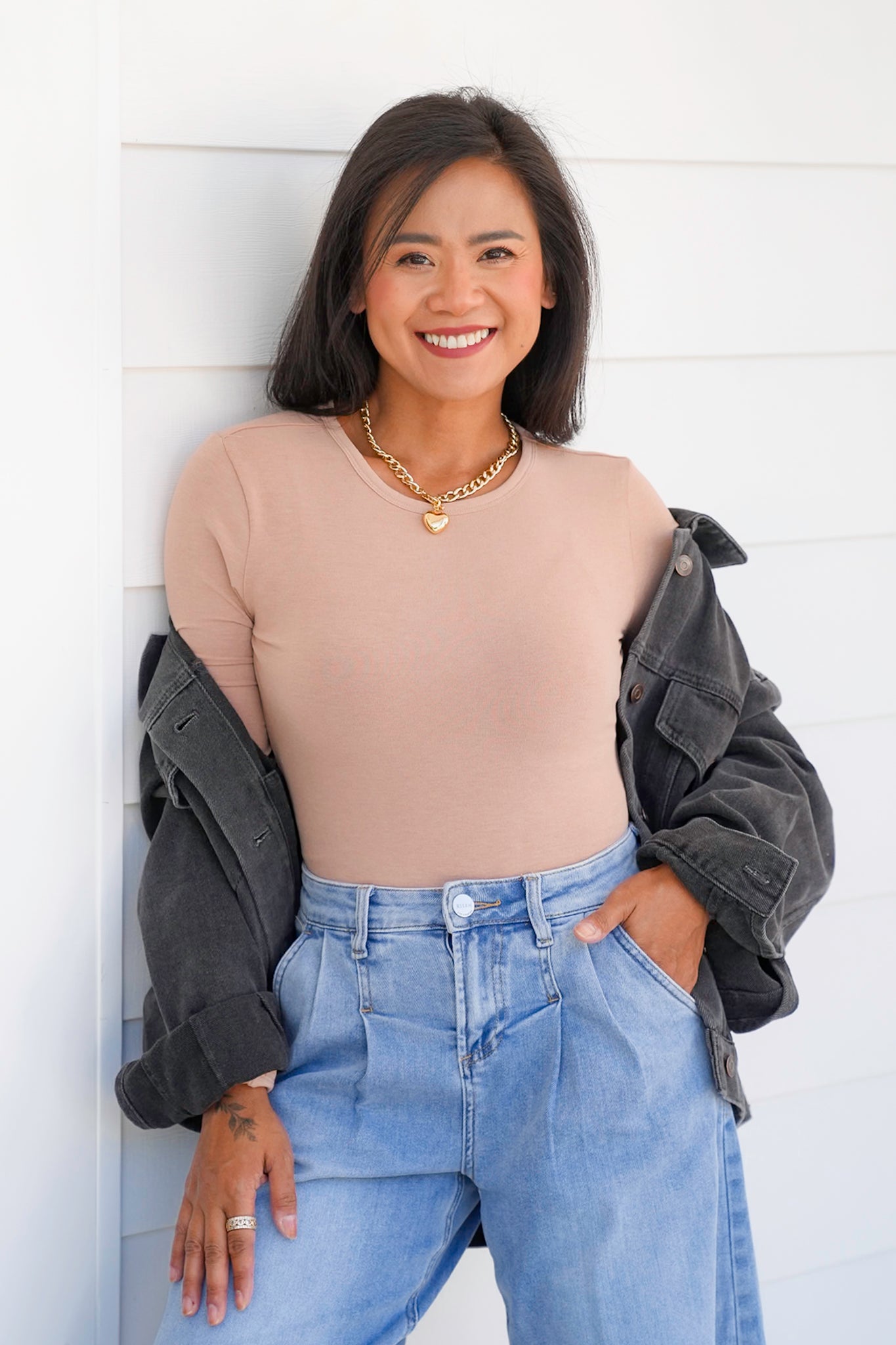 Door Buster! Basic Long Sleeve Crew Neck Top