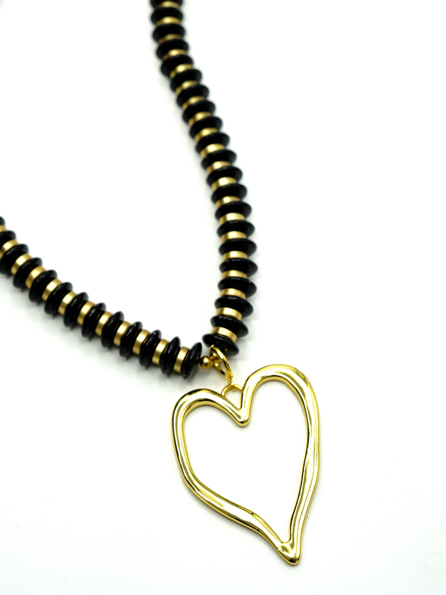 Restock! Gemelli Richie Black Jumbo Heart Necklace
