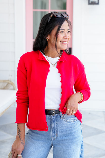 Knitted Long Sleeve Button Down Cardigan Sweater