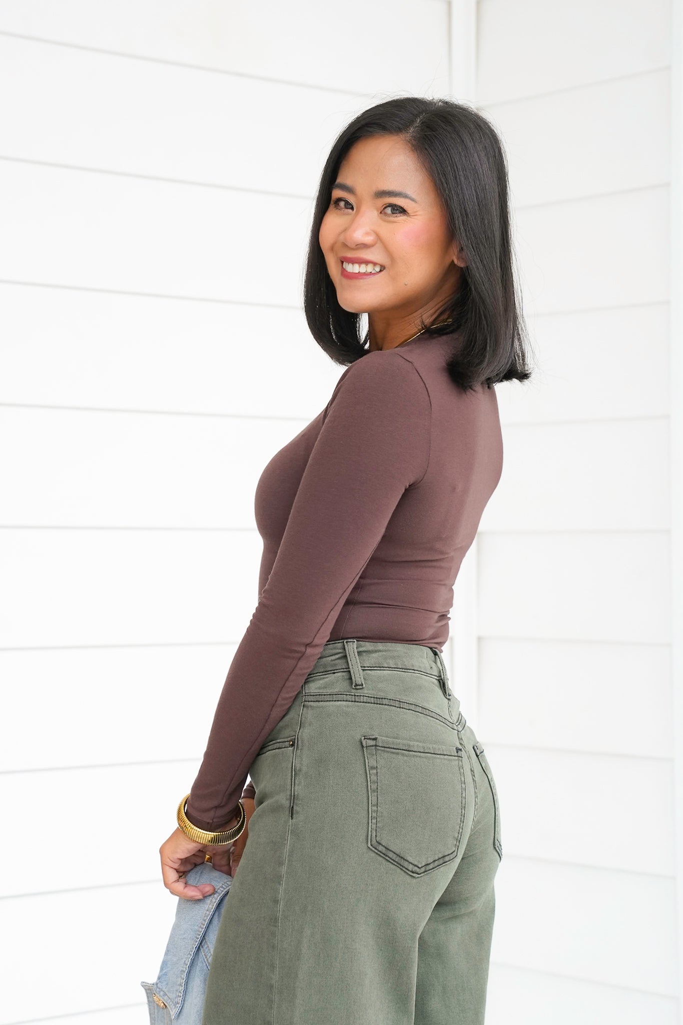 Solid Long Sleeve Top