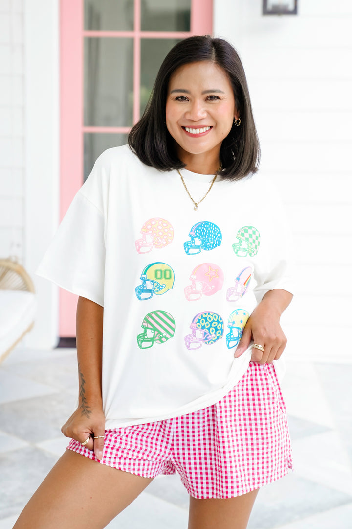 Plus/Reg Short Sleeve Football Helmet Graphic Tee